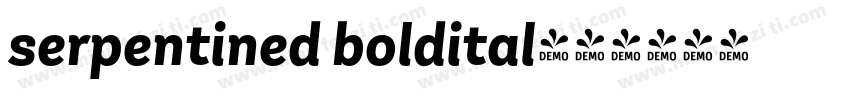 serpentined boldital字体转换